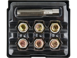 Zestaw do naprawy gwintów korka oleju YATO M13x1.5mm 6 korków z podkł. YT-17571