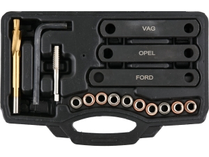 Zestaw naprawczy gwintów zacisków hamulcowych Ford/Opel/VAG 16 elementów YATO YT-17700
