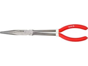 Szczypce wydłużone proste YATO 285mm stal CrV hartowane rękojeść pvc YT-20410