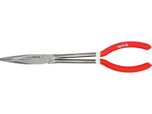 Szczypce wydłużone YATO wygięte 45° 285mm precyzyjne stal CrV pvc YT-20411