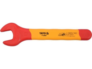 Klucz płaski izolowany YATO 13mm 135mm vde 1000V ac stal CrV rękojeść YT-20957