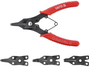 Zestaw szczypiec segera YATO 160mm 4 wymienne końcówki do pierścieni YT-2130