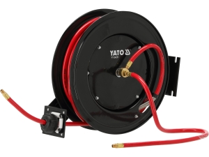 Wąż pneumatyczny na zwijaku YATO 20m 9.5mm 3/8 cala pvc stalowy YT-24251