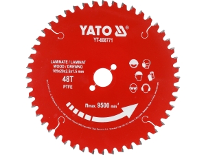 Tarcza TCT PTFE do laminatu 165*20*48T YATO YT-608771