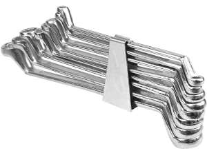 Klucze oczkowe odgięte VOREL zestaw 8 szt. 6-22mm stal węglowa mocne 52570
