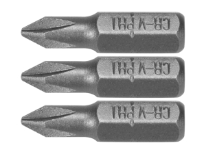 Bity do wkrętarki STHOR ph1 25mm philips grubość nasady 1/4" 3 szt.uki 65452