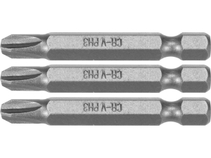 Bity wkrętakowe STHOR grot philips ph3 1/4 cala 50mm zestaw 3 szt. CrV 65458
