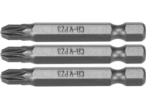 Bity wkrętakowe STHOR grot pozidriv pz3 1/4 cala 50mm zestaw 3 szt. CrV 65477
