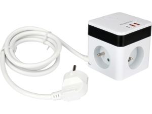 Przedłużacz kostka z usb 3 gniazda z/u 1,5m STHOR 72480