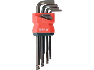 Zestaw kluczy imbusowych, kula 1,5-10mm, 9 szt. YATO YT-05671