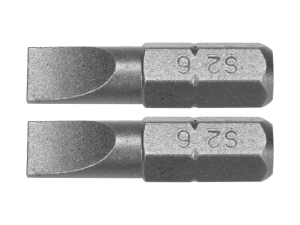 Bity płaskie YATO 6mm 25mm grubość nasady 1/4" precyzyjne zestaw 2 szt. YT-77893