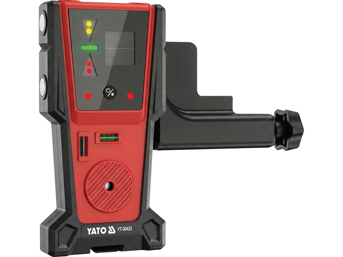 Detektor wiązki lasera czerwonej i zielonej YATO widok z przodu YT-30422