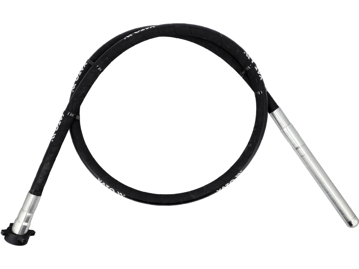Wąż do wibrowania betonu 2.4m czarny z metalowymi końcówkami YATO YT-826026