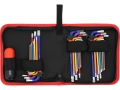 Etui nylonowe czerwone czarne otwarte zawartość klucze bez uchwytu YATO YT-05661