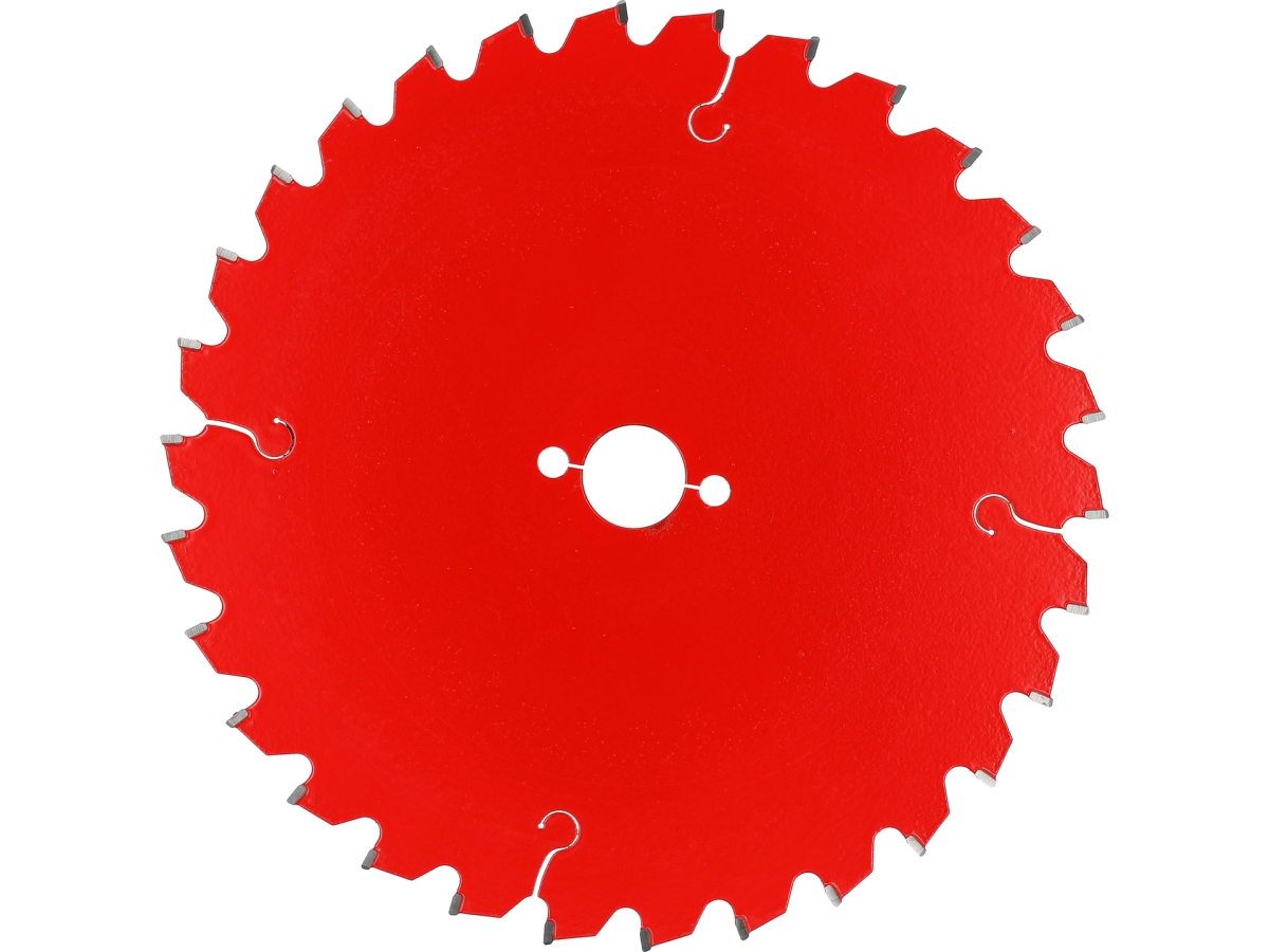 Tarcza TCT do laminatu czerwona widok z przodu YATO YT-608772