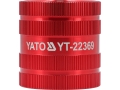 Gratownik do rur czerwony widok z boku z logo YATO YT-22369