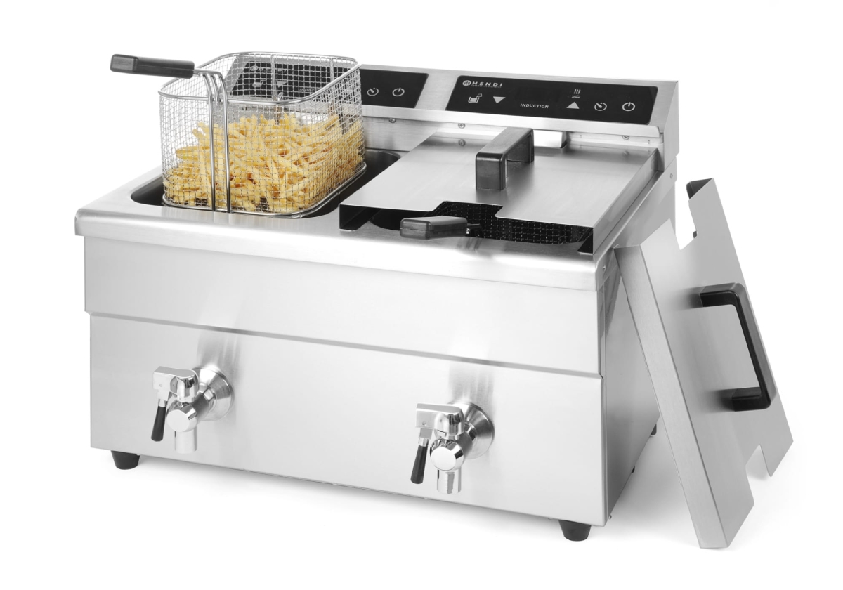 215029 Frytownica indukcyjna z kranikiem 2 x 8 l