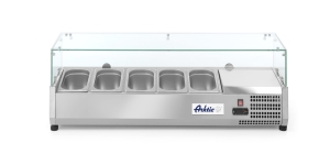 Nadstawa chłodnicza ze szklaną osłoną 5 x GN 1/4 Hendi