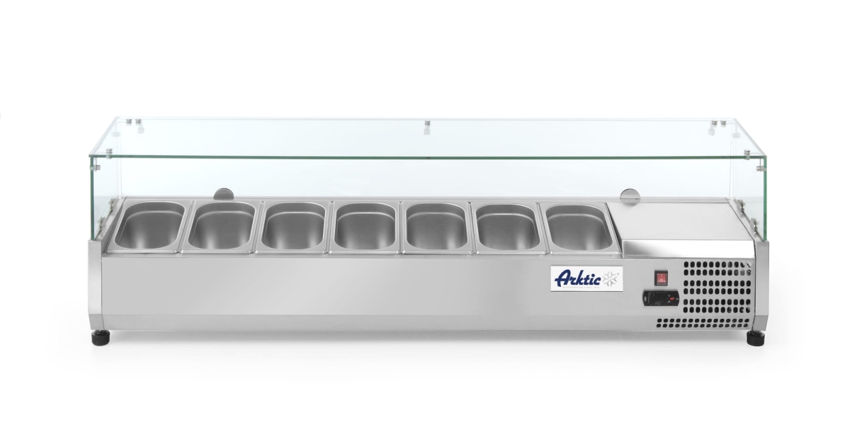 232910 Nadstawa chłodnicza ze szklana osłoną na 7 pojemników GN 1/4