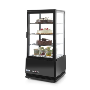 Witryna chłodnicza z oświetleniem czarna 78L Hendi