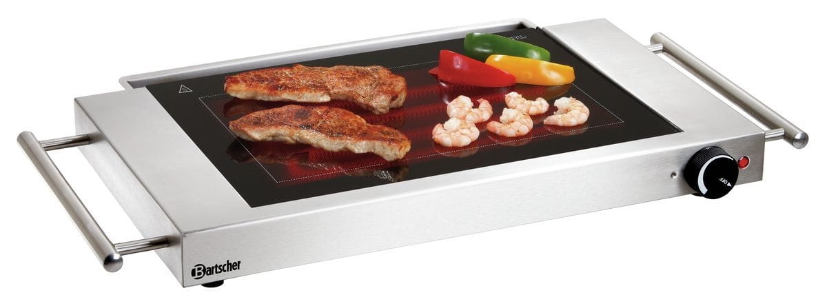 104905 Szklana płyta grillowa gładka 1200W Bartscher