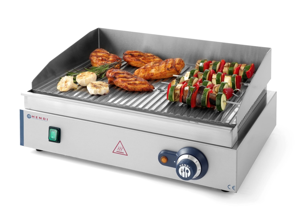 203170 Elektryczna płyta grillowa ryflowana 51,8 x 32,8 cm