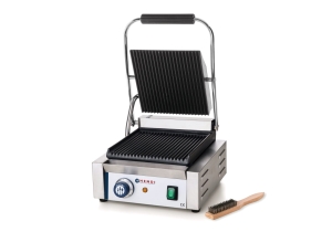 Grill kontaktowy pojedynczy, ryflowany Hendi