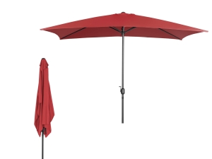Parasol ogrodowy stojący, 2x3m, bordowy