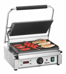 Grill kontaktowy, panini ryflowany z cyfrowym  timerem Bartscher