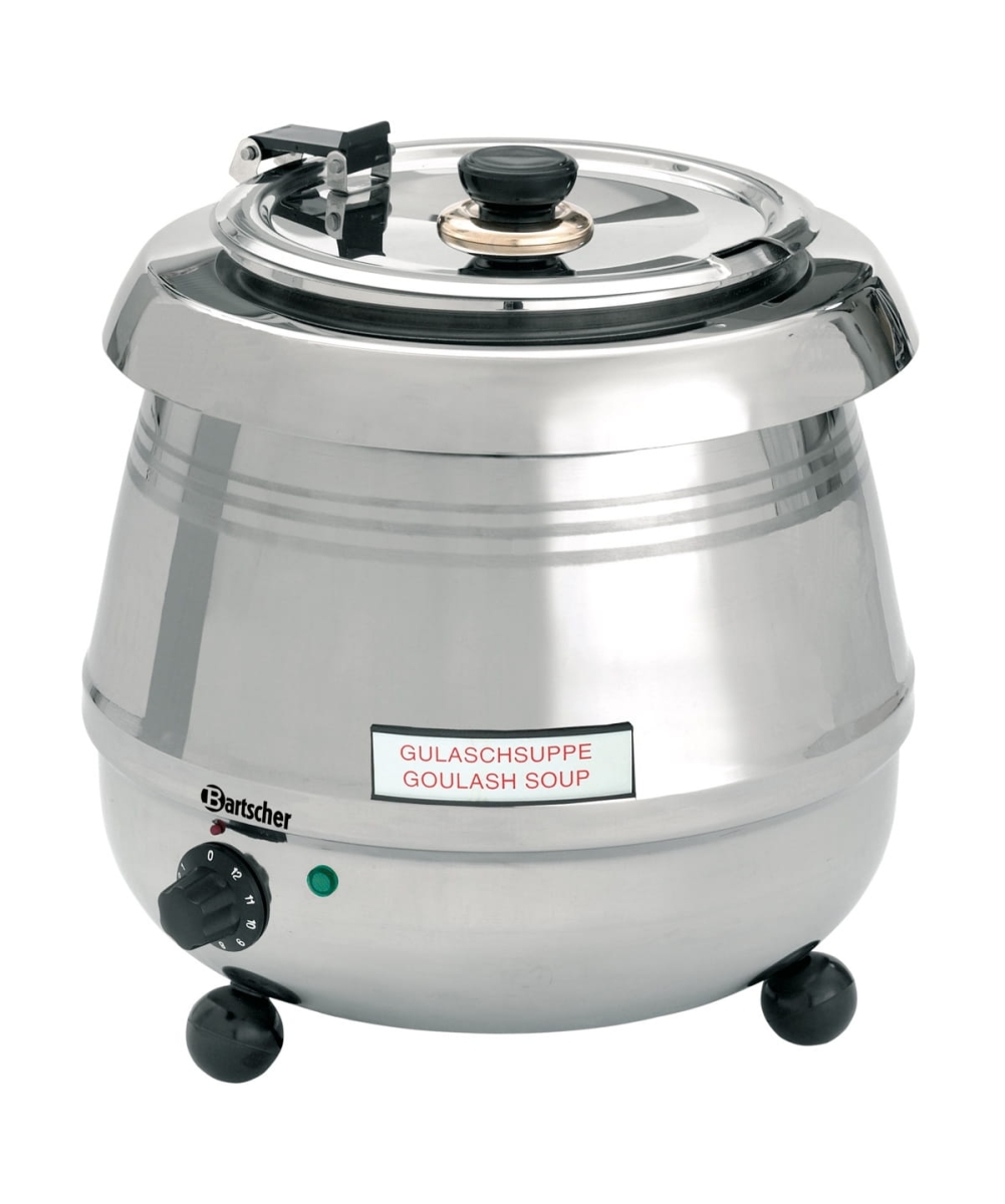 100058 Elektryczny kociołek do zup i sosów 9L wykonany ze stali szlachetnej