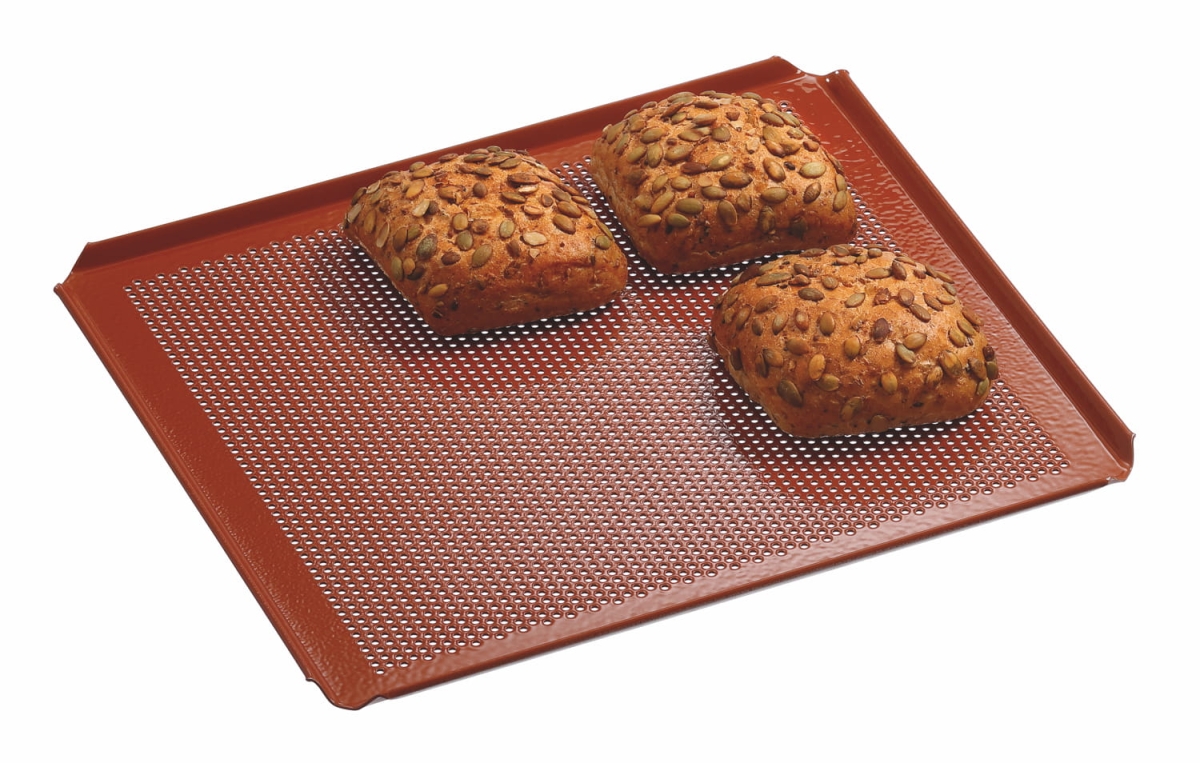 100425 Blacha perforowana aluminiowa z powłoką silikonową GN 2/3