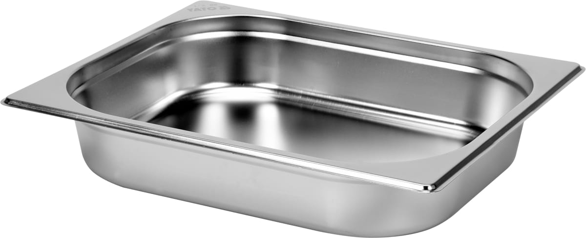 Pojemnik gastronomiczny GN 1/2 ze stali nierdzewnej z przodu YATO YG-00262