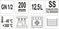 Oznaczenia pojemnika GN 1/2 200 mm 12,5 l stal nierdzewna YATO YG-00265