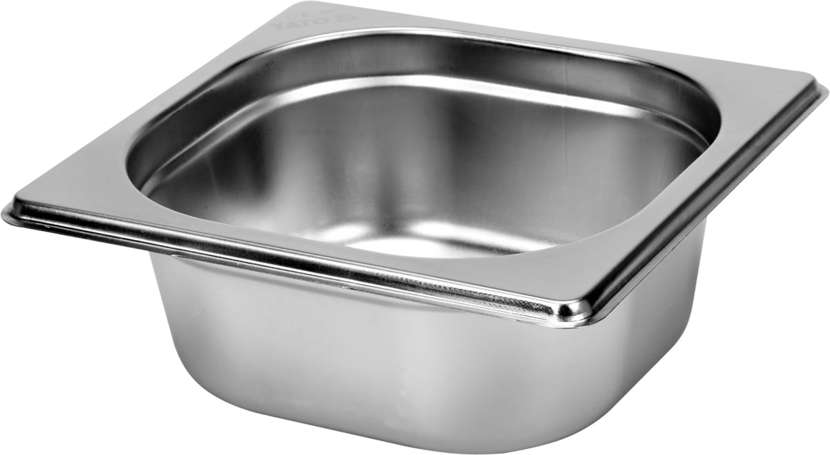 Pojemnik gastronomiczny GN 1/6 ze stali nierdzewnej z przodu YATO YG-00290