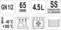Parametry pojemnika GN 1/2 65 mm 4,5 l stal nierdzewna YATO YG-00355