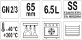 Oznaczenia pojemnika GN 2/3, wysokość 65 mm, pojemność 6,5 l YATO YG-00360