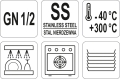 Oznaczenia GN 1/2 stal nierdzewna zakres temperatur zmywarka piekarnik YATO YG-00371