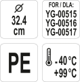 Pokrywka do pojemnika oznaczenia średnica 32,4 cm PE YATO YG-00521