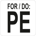 Oznaczenie PE na białej etykiecie, czarny napis FOR / DO YATO YG-02188