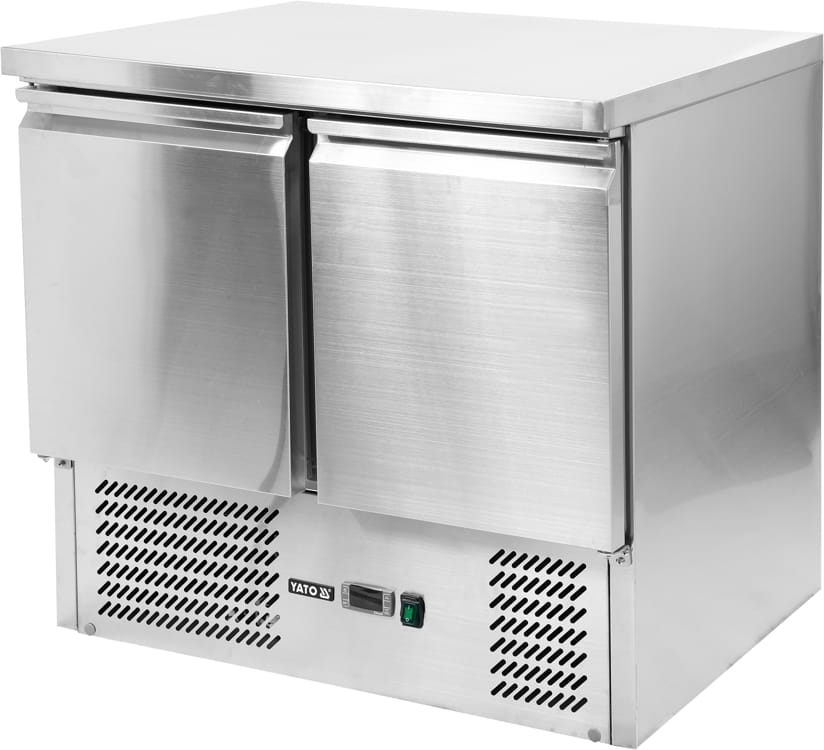 yg-05270 Stół chłodniczy 2-drzwiowy z półkami w standardzie GN 1/1