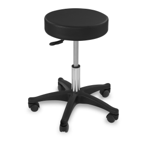 Taburete con ruedas Afrodita negro (1) (1)