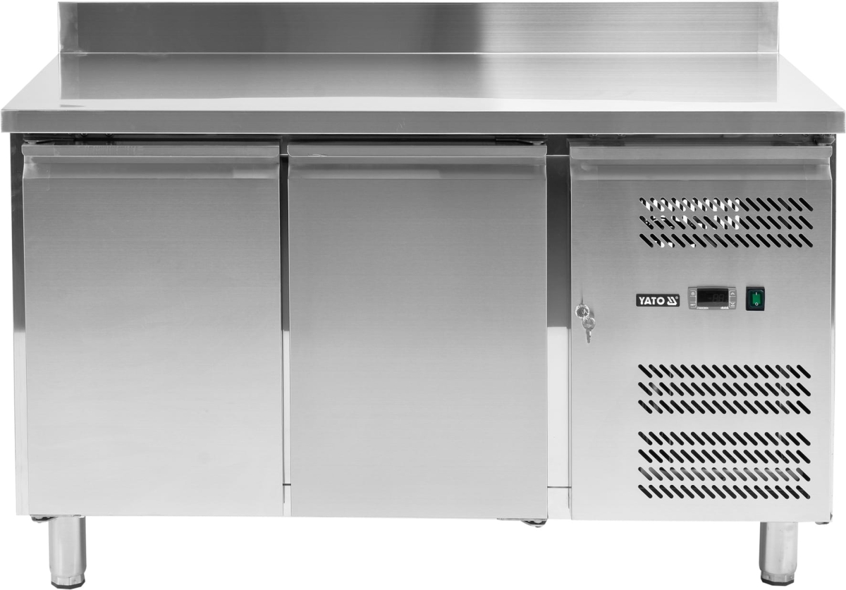 yg-05250 Stół chłodniczy 2-drzwiowy z półkami mieszczącymi pojemniki GN 1/1