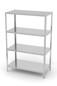 Regał magazynowy 80 x 40 x 180 cm, 4 półki, stal nierdzewna 