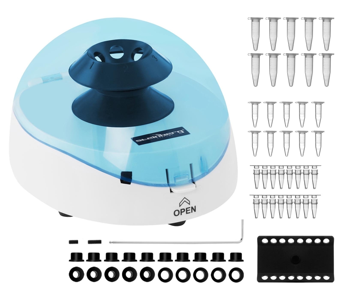WIROWKA-LABORATORYJNA-FIOLKI-0-5ml-i-1-5ml-3500obr z zestawem akcesorów