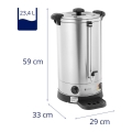 Warnik do wody srebrny ze stali nierdzewnej z wymiarami i pojemnością 23,4 L Royal Catering 10012455