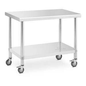 Stół gastronomiczny na kółkach 100 x 60 cm z półką 