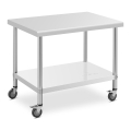 10012803 Mobilny stół gastronomiczny 100 x 70 cm z półką