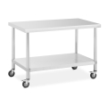 10012805 Mobilny stół gastronomiczny 120 x 70 cm z półką