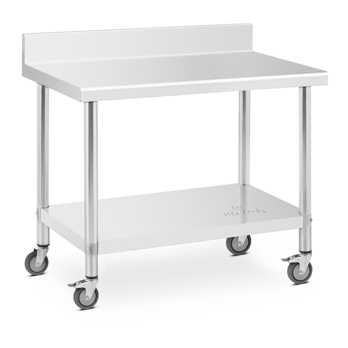 10012808 Mobilny stół gastronomiczny 100 x 60 cm z półką i rantem