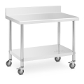10012808 Mobilny stół gastronomiczny 100 x 60 cm z półką i rantem